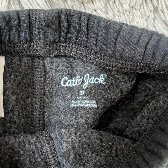 Bundle Set Boys 3T Sweatpants Gray Cat and Jack - Picture 3 of 4